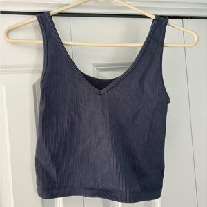 Aeropostale Deep Blue Ribbed Tank Top